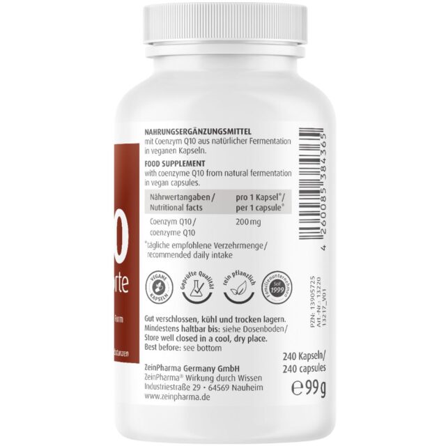Coenzym Q10 Capsules forte 200 mg ZeinPharma
