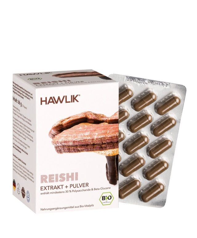 Hawlik Reishi Extrakt + Pulver Kapsel (120 Stück)