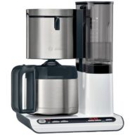 Bosch Haushalt TKA8A681 Kaffeemaschine Edelstahl, Weiß Fassungsvermögen Tassen=8 Isolierkanne