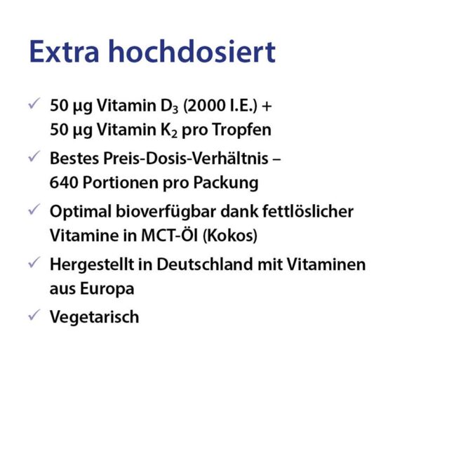 Dr. Jacob's Vitamin D3K2 forte Öl 2000 I.E.
