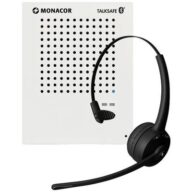 Monacor TALKSAFE-1 Gegensprechanlage Kabelgebunden, Bluetooth® Weiß, Schwarz