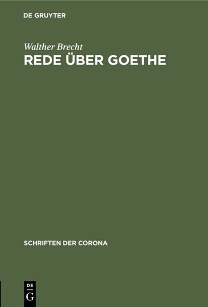 Rede über Goethe