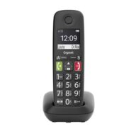 Gigaset E290 DECT/GAP Schnurloses Telefon analog für Hörgeräte kompatibel, Freisprechen, Babyphone Schwarz